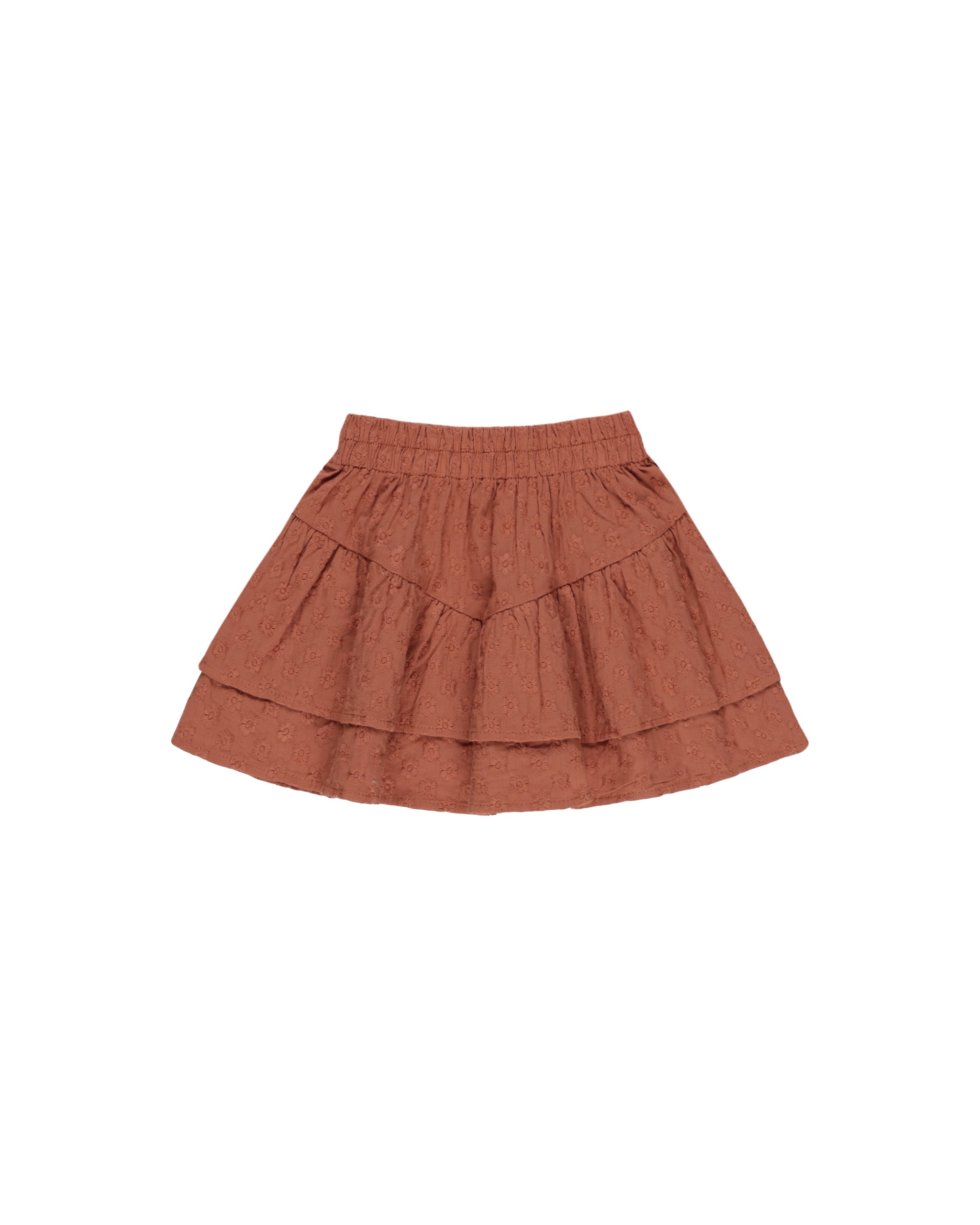 Rylee + Cru Tiered Mini Skirt - Poppy