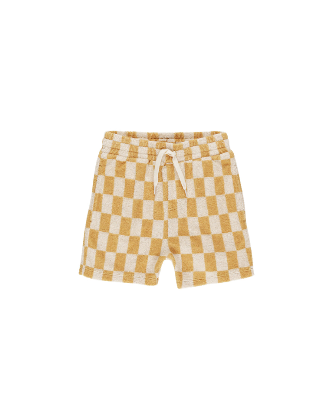 Rylee + Cru Terry Boys Short - Marigold Check