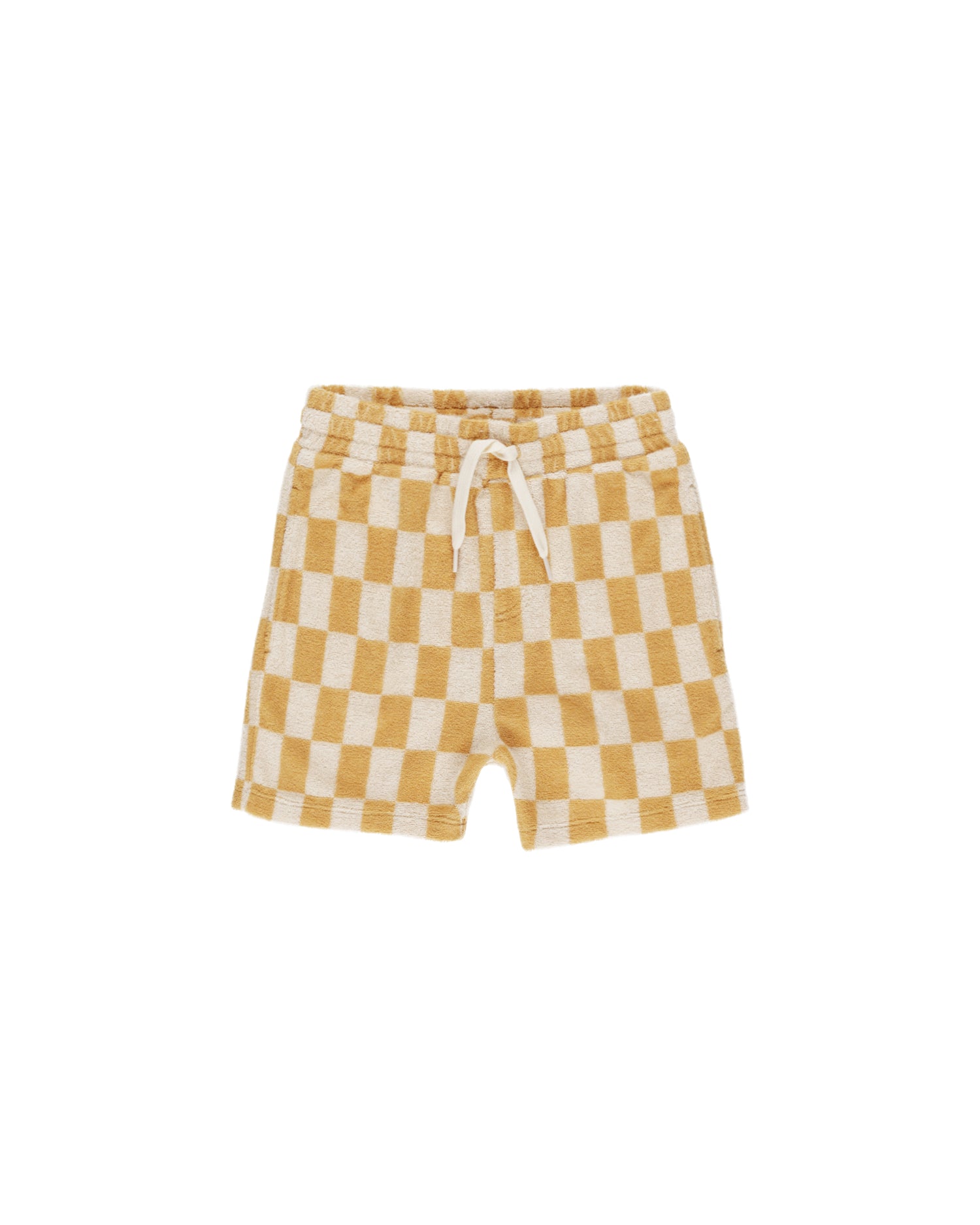 Rylee + Cru Terry Boys Short - Marigold Check