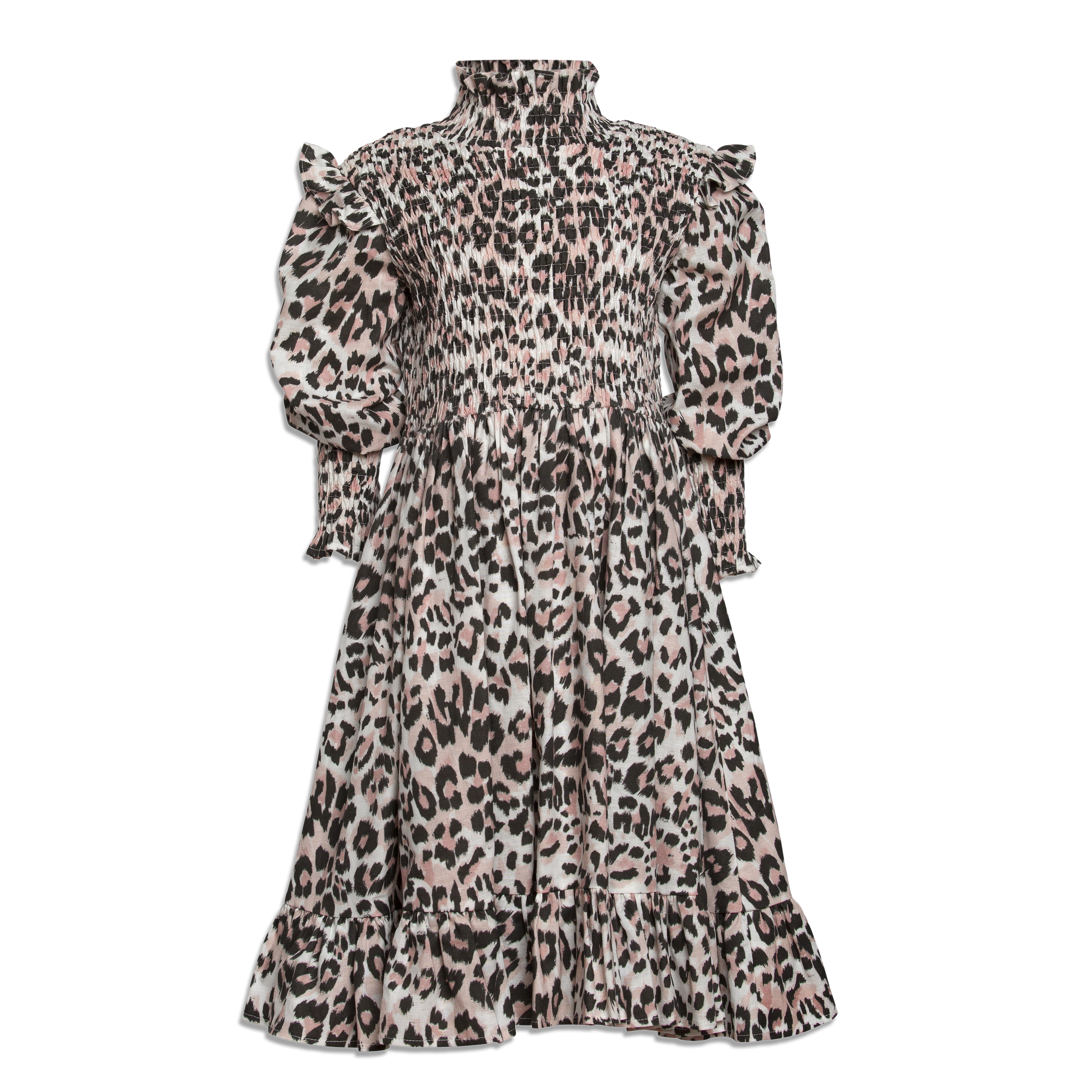 Petite Amalie Shirred Dress - Animal