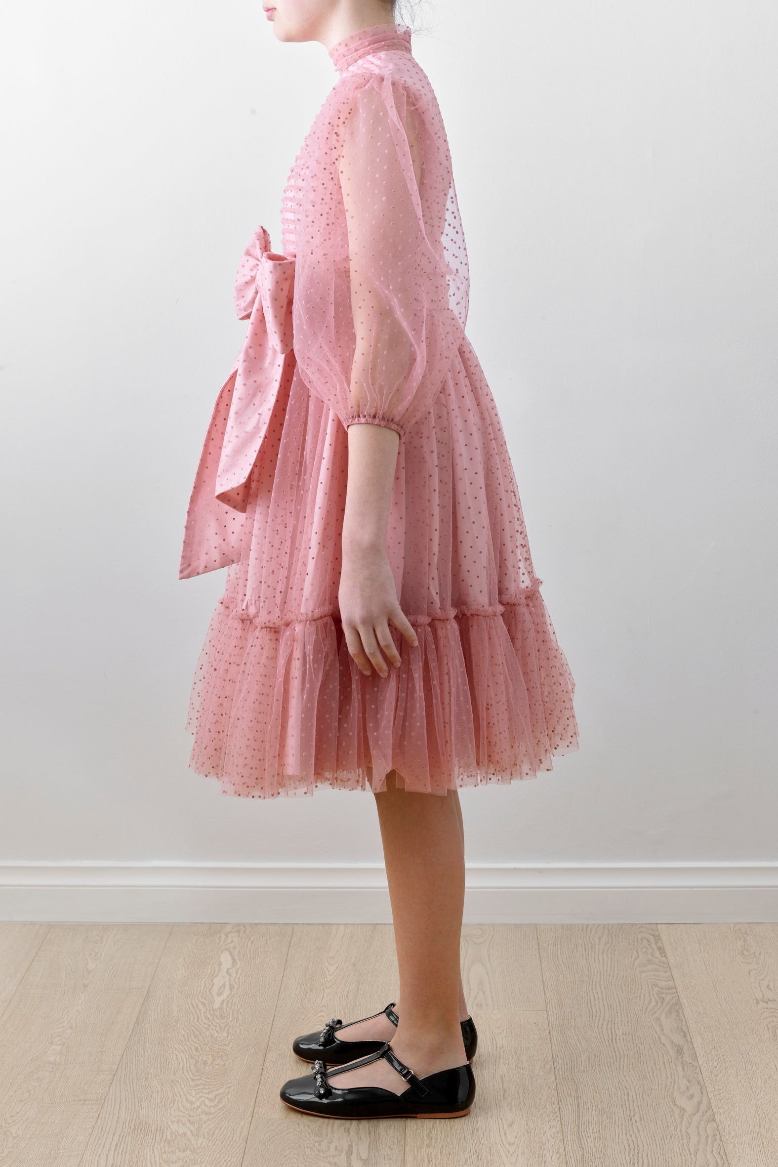 Petite Amalie Cristina Tulle Dress - Dark Rose