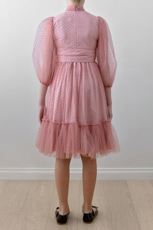 Petite Amalie Cristina Tulle Dress - Dark Rose