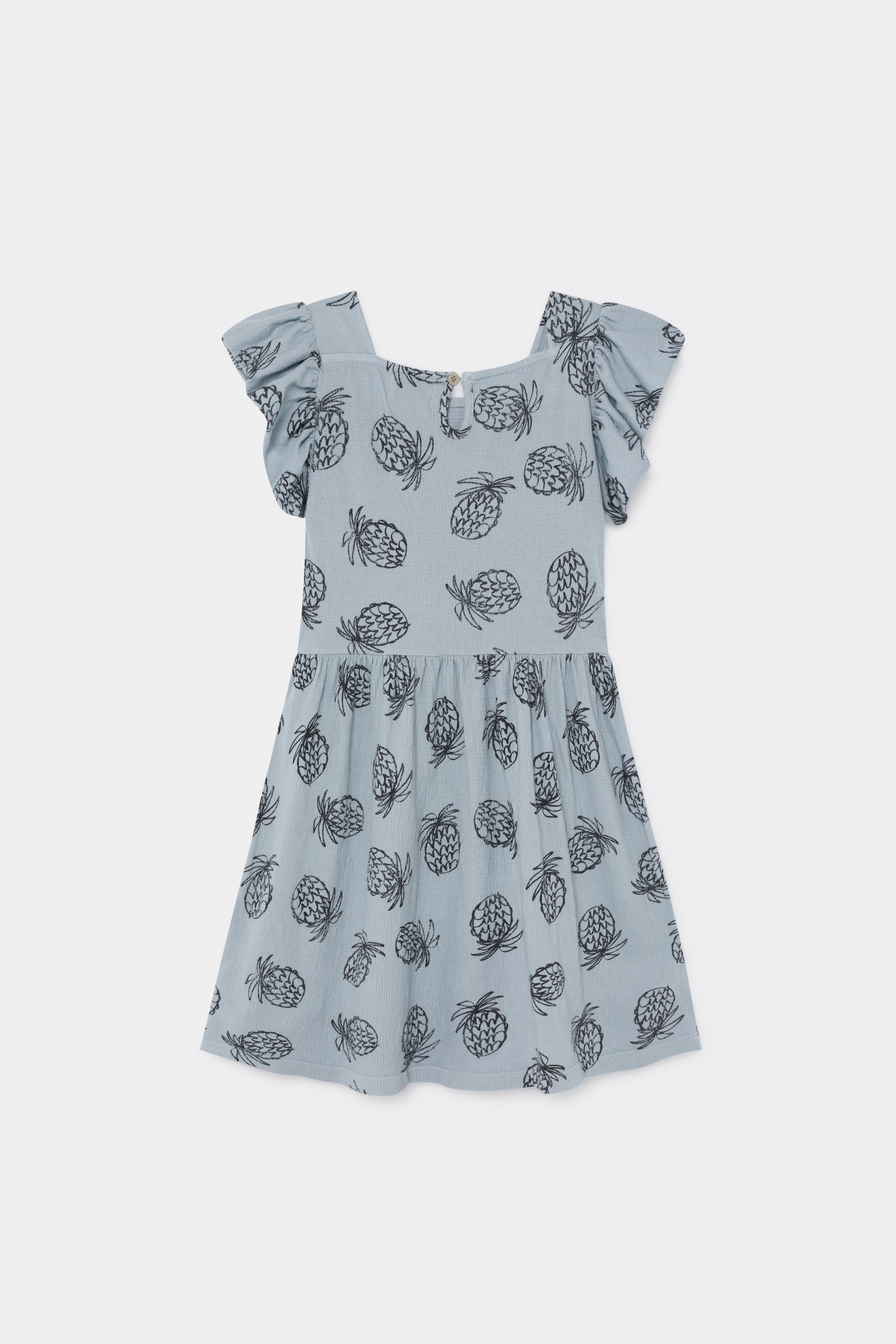 Bobo Choses All Over Pineapples Jersey Ruffle Dress