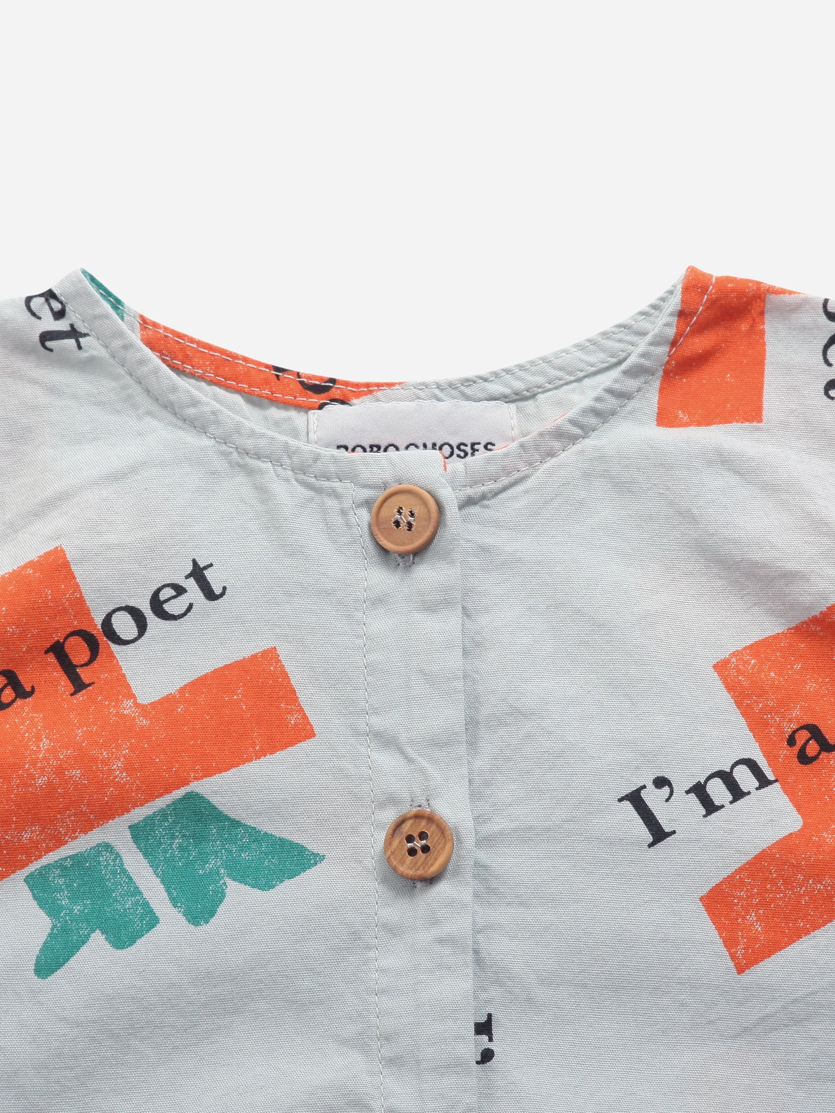 Bobo Choses I'm a Poet All Over Woven Playsuit