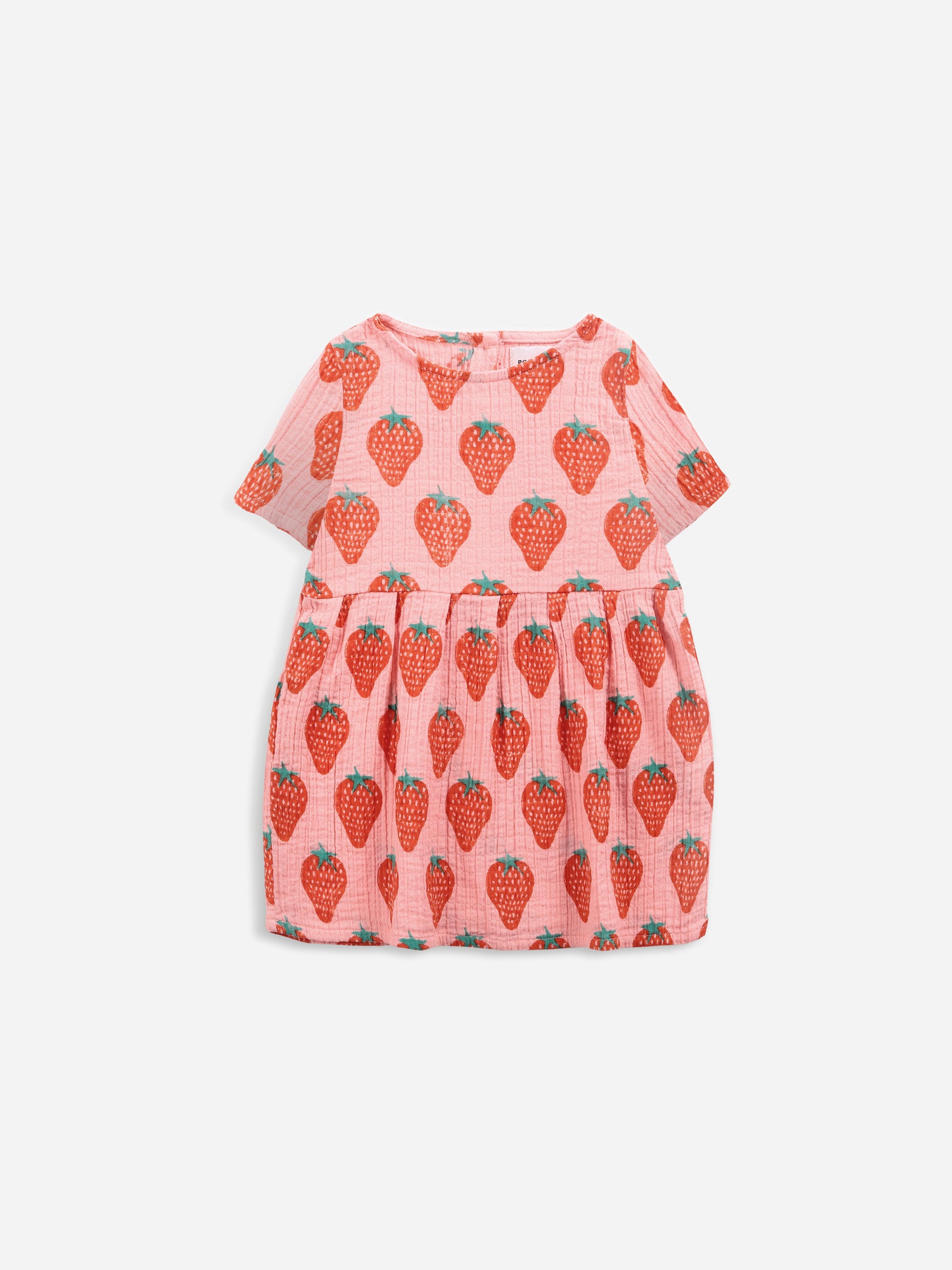 Bobo Choses Strawberry All Over Woven Baby Dress