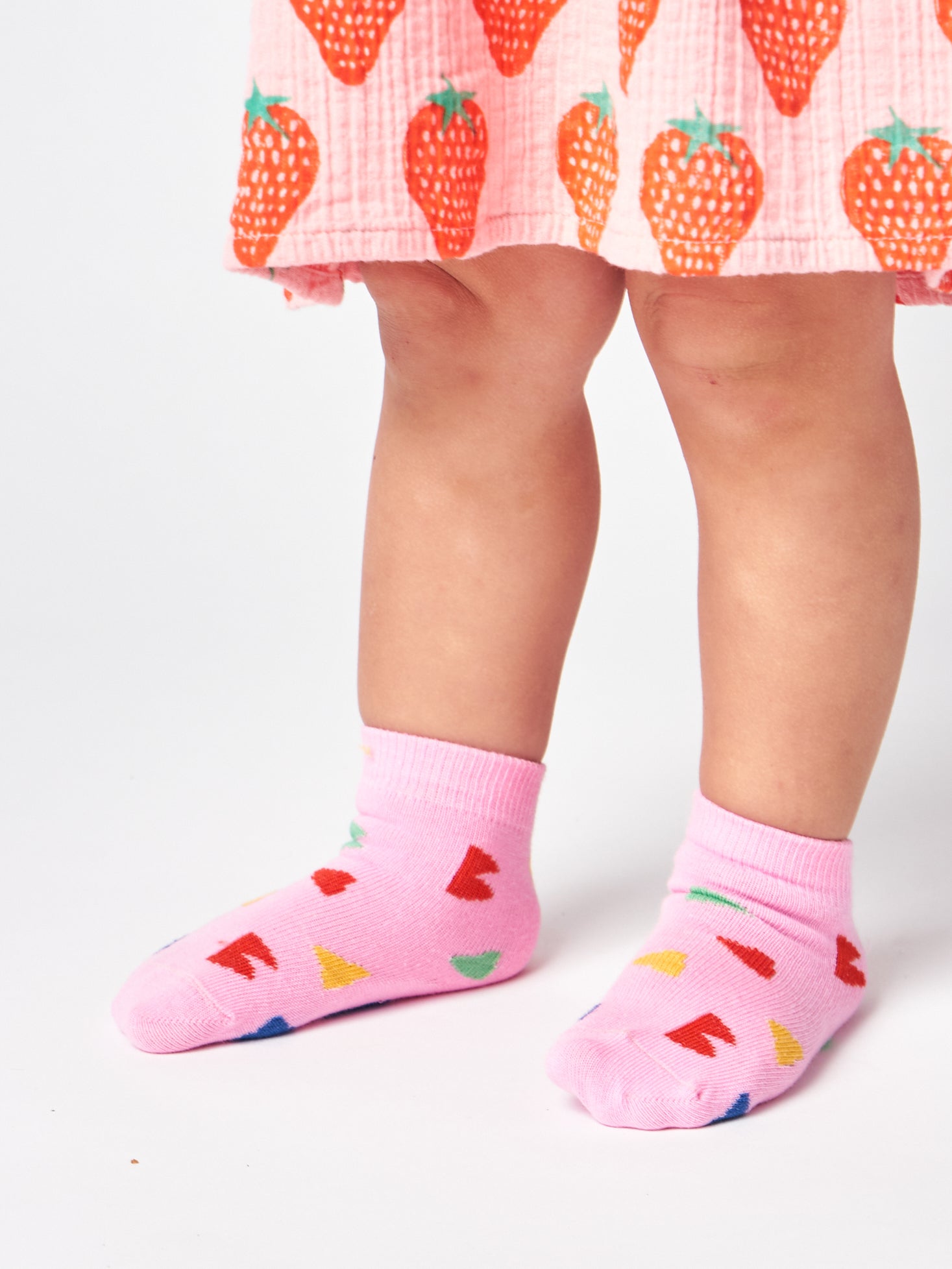 Bobo Choses Strawberry All Over Woven Baby Dress