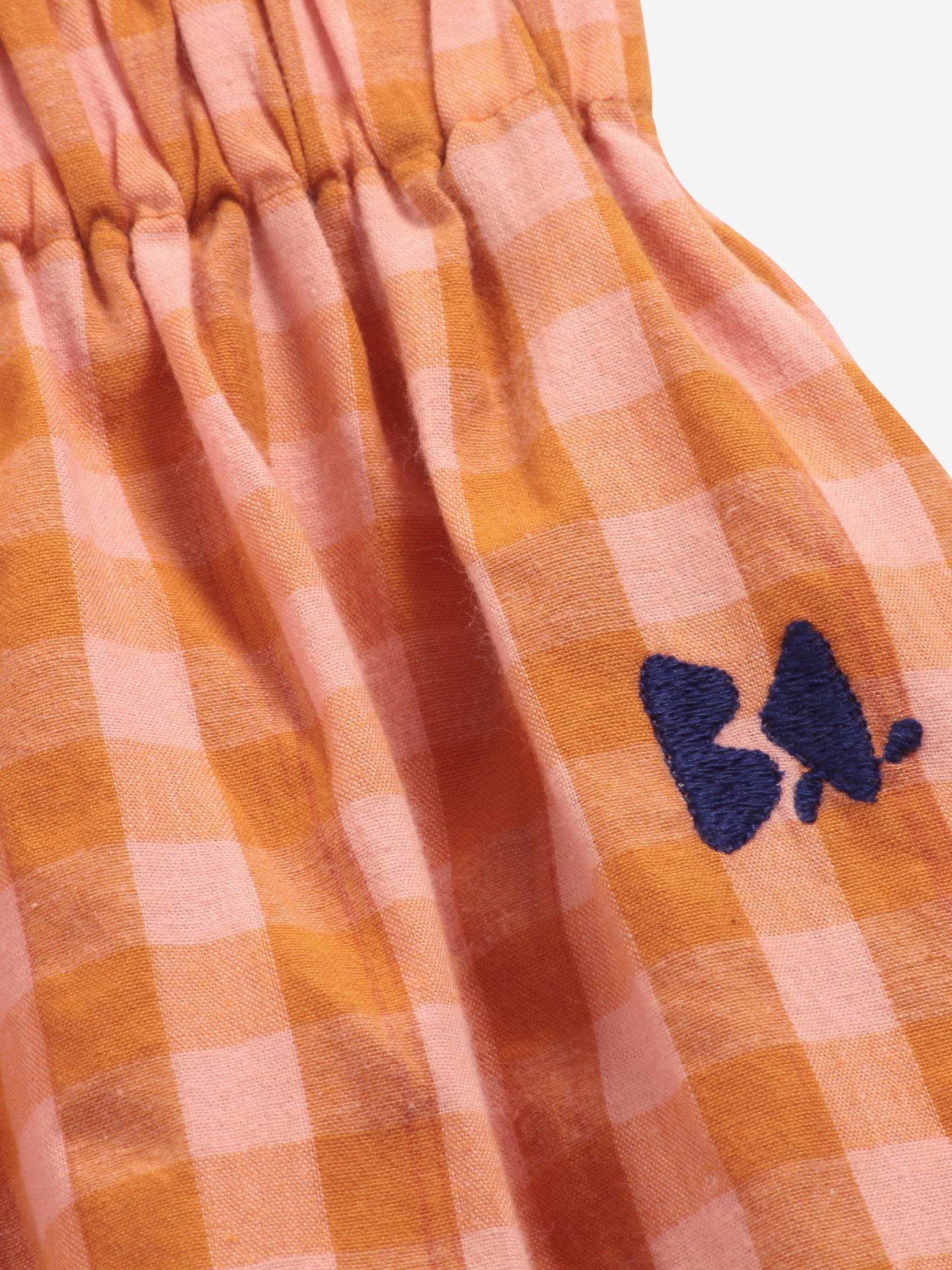 Bobo Choses Vichy Buttoned Woven Midi Skirt
