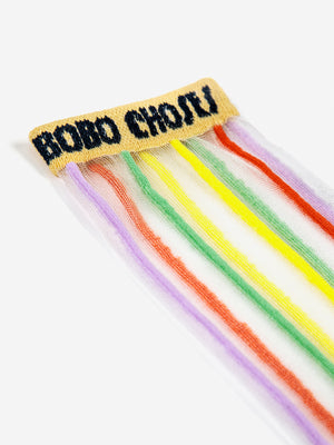 Bobo Choses Color Stripes Transparent Short Socks