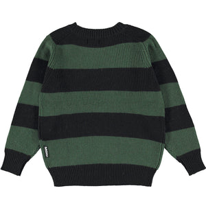Black and green striped jumper top