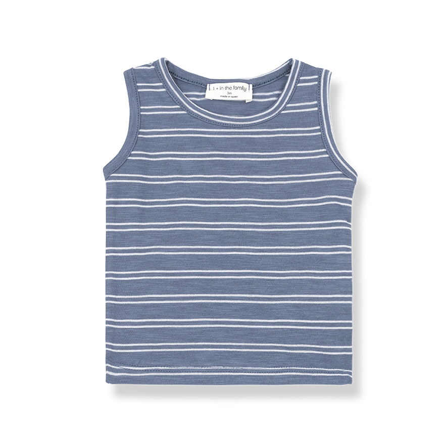 1+ in the Family Risto Tank - Indigo/White