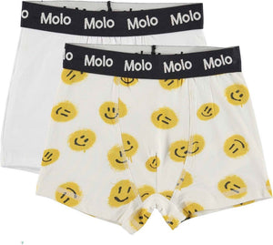 Molo Justin 2-Pack Boxer Briefs - Ivory Smiles