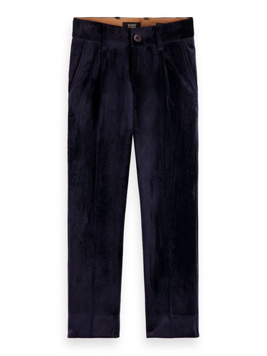 Scotch & Soda Boy's Slim Fit Velvet Dress Pants - Navy