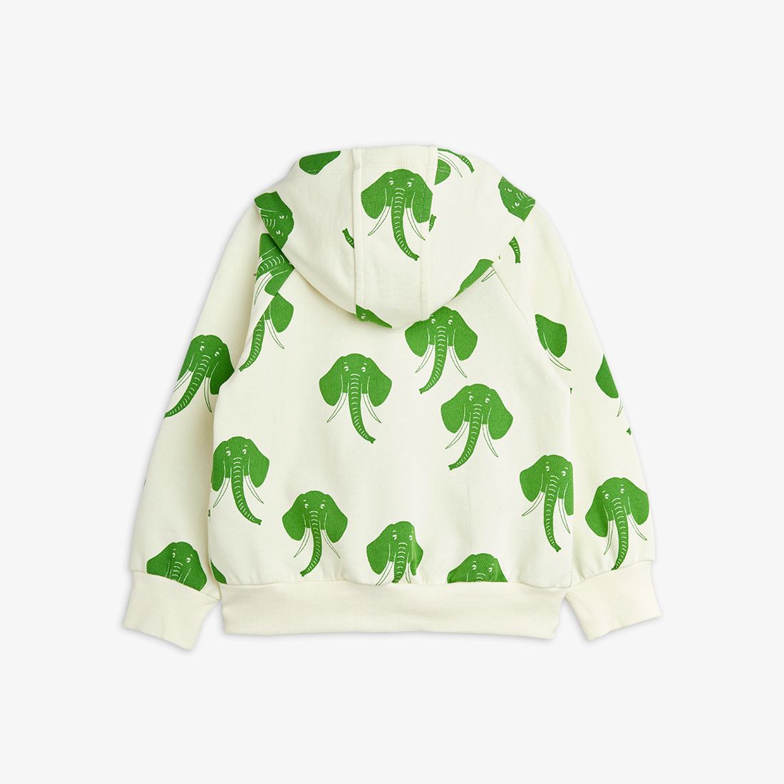 Mini Rodini Elephants Zip Hoodie - Off-White