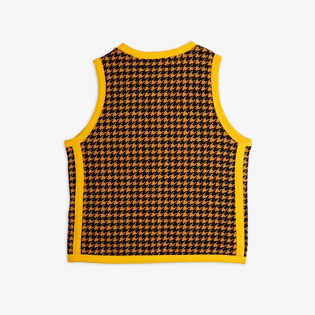 Mini Rodini Houndstooth Sweatshirt Tank - Brown