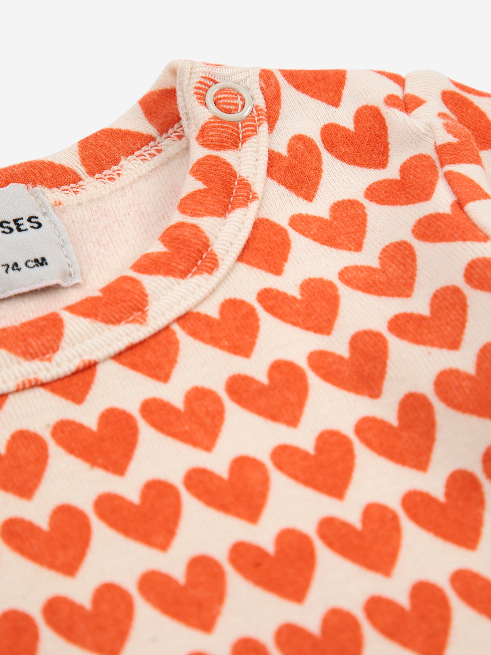 Bobo Choses Baby L/S Bodysuit - Hearts all Over