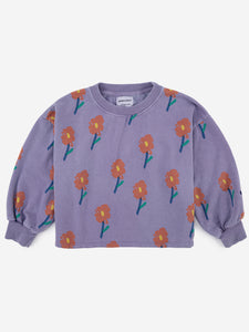 Bobo Choses Kids Cropped Sweatshirt - Flowers all Over