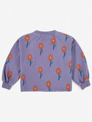 Bobo Choses Kids Cropped Sweatshirt - Flowers all Over