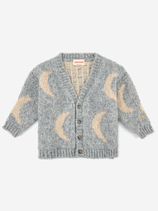 Bobo Choses Kids Jacquard Cardigan - Moon