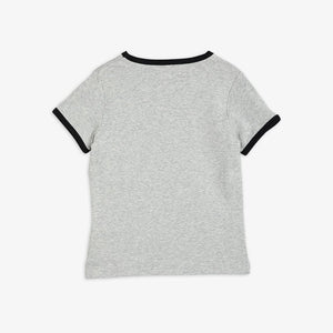 Mini Rodini Baby Cat Tee - Grey Melange