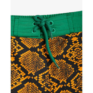 Mini Rodini Snake Skin Swim Shorts - Brown