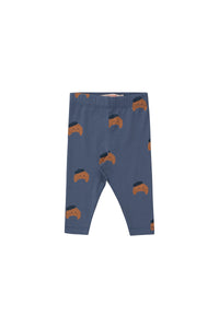 Tiny Cottons Croissants Baby Pants - Light Navy/Light Brown