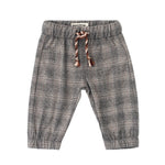 Tocoto Vintage Baby Wales Checkered Jogger Trousers - Dark Grey