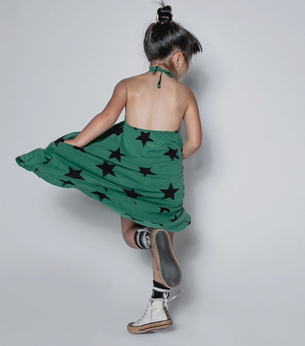 Nununu Star Collar Dress - Moss Green