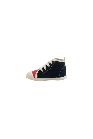 Tiny Cottons Color Block Hi-Top Sneakers - Navy/Deep red