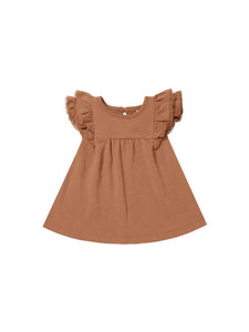 Quincy Mae Flutter Dress - Amber