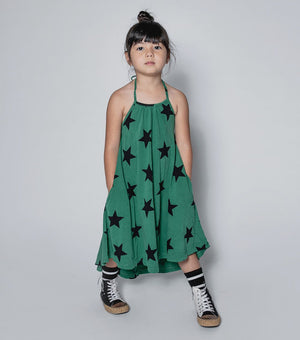 Nununu Star Collar Dress - Moss Green