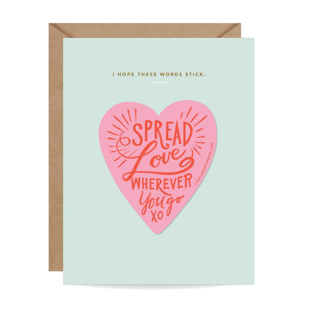 Inklings Paperie Sticker Card - Spread Love