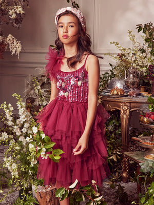 Tutu Du Monde Holiday Winterberry Tutu Dress - Crimson