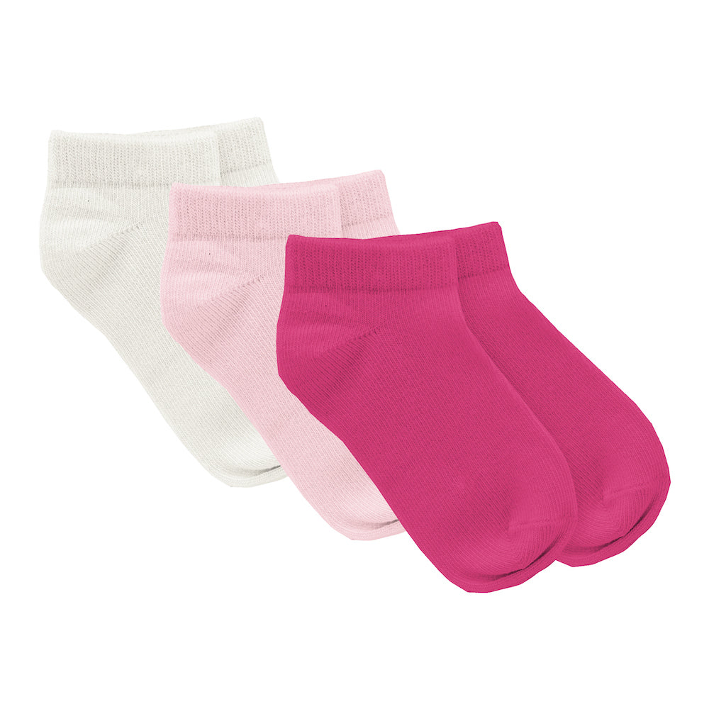 Kickee Pants Ankle Socks Set of 3 - Calypso, Natural & Lotus