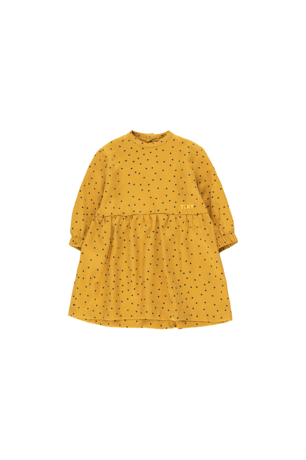 Tiny Cottons Tiny Dots Baby Dress - Mustard/Navy
