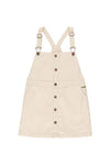 Tiny Cottons Solid Overall Dress - Cream