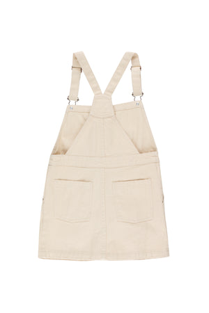 Tiny Cottons Solid Overall Dress - Cream