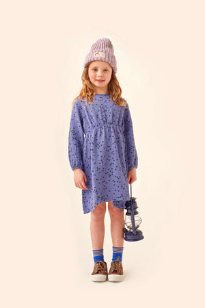 Tiny Cottons Daisies Flower Dress - Soft Blue/Ink Blue