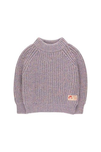 Tiny Cottons Multicolor Mockneck Sweater - Pastel Multicolor