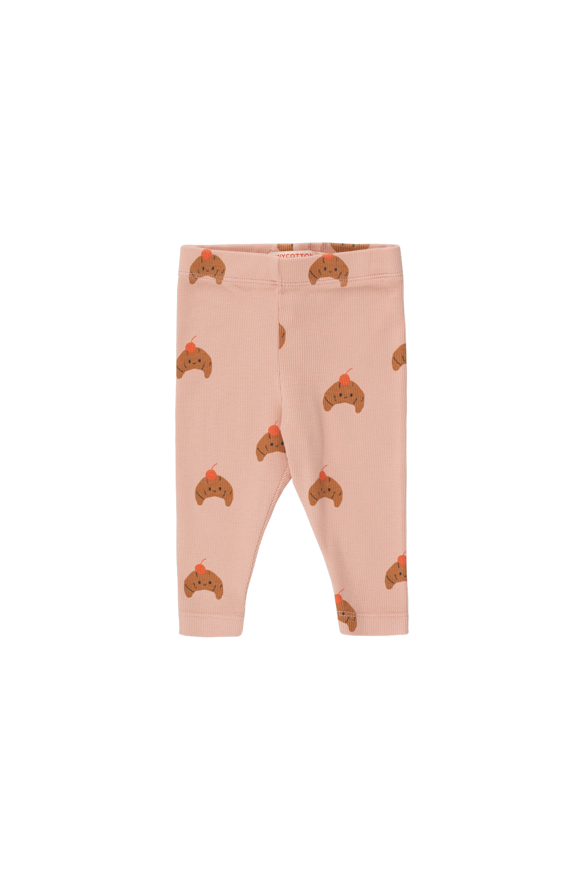 Tiny Cottons Croissants Baby Pants - Powder Pink/Light Brown