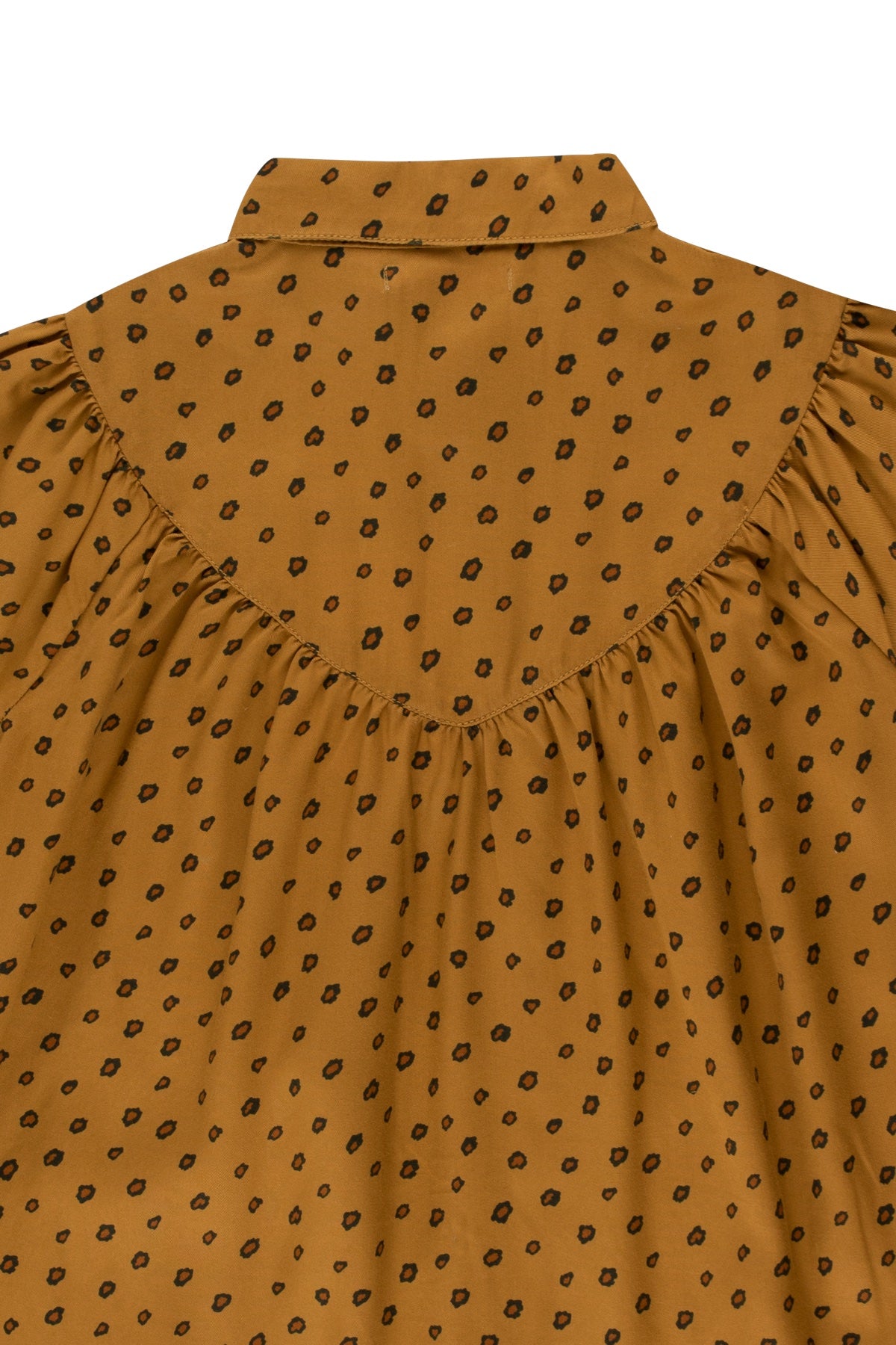 Tiny Cottons Animal Print Frills Dress - Mustard/Chestnut