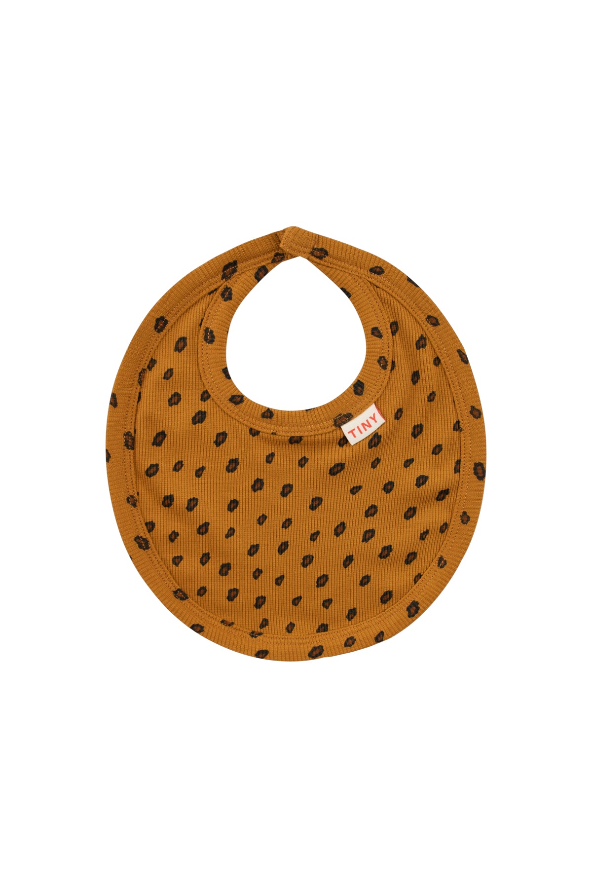 Tiny Cottons Animal Print Bib - Mustard/Chestnut