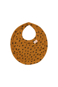 Tiny Cottons Animal Print Bib - Mustard/Chestnut