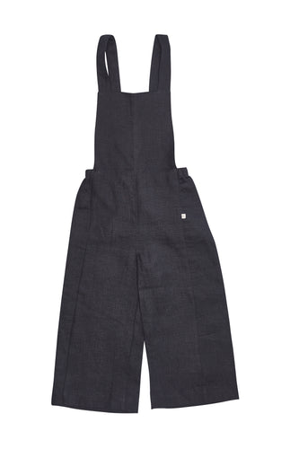 Bacabuche Linen Overalls - Black