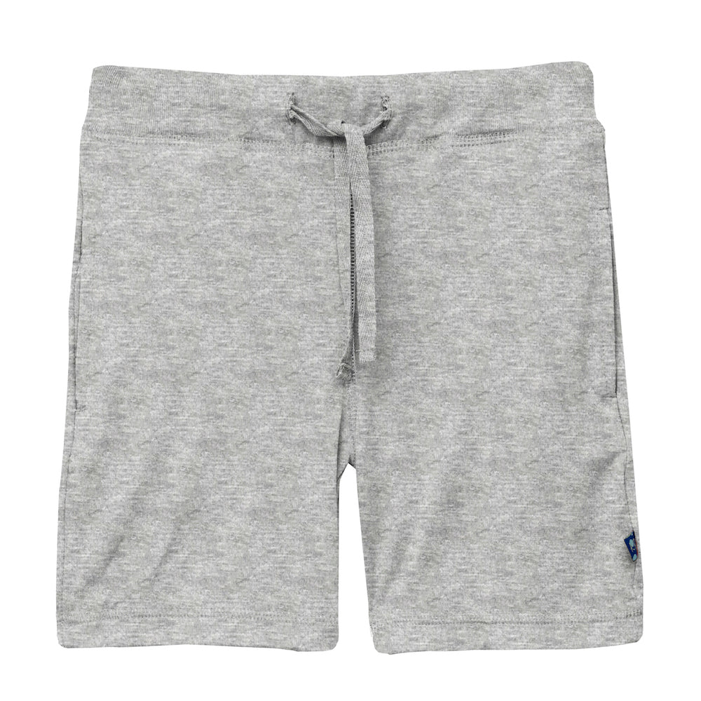 Kickee Pants Lightweight Drawstring Shorts - Heathered Mist