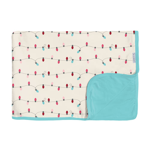 Kickee Pants Print Toddler Blanket - Natural Holiday Lights