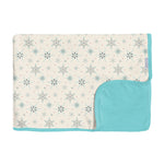 Kickee Pants Print Toddler Blanket - Natural Snowflakes