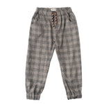 Tocoto Vintage Kid Wales Checkered Jogger Trousers - Dark Grey