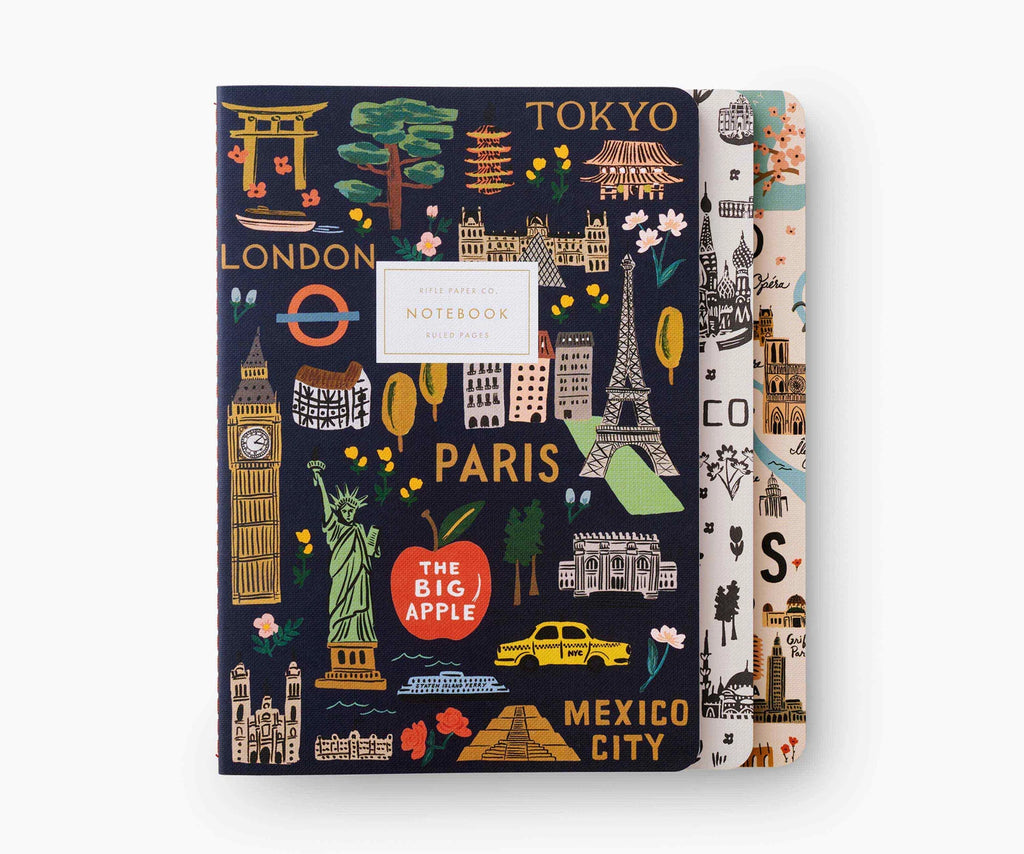 Rifle Paper Co. Assorted Set of 3 Bon Voyage Notebooks