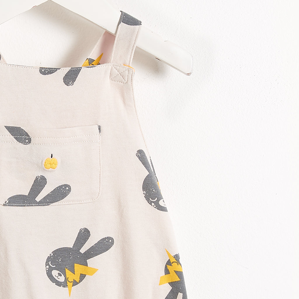 Bonnie Mob Blake Jersey Bubble Romper - Sand Bunny