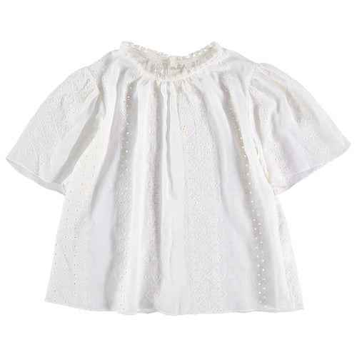 Buho Lisa Romantic Blouse - Ecru/White